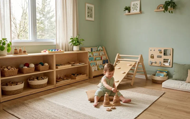 Pokój, który wspiera rozwój i dba o bezpieczeństwo: Jak stworzyć sensoryczną oazę Montessori dla Twojego dziecka